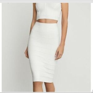 NWT: BCBG White Bandage Skirt Size XXS